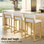 Upholstered Counter Stool with Metal Frame