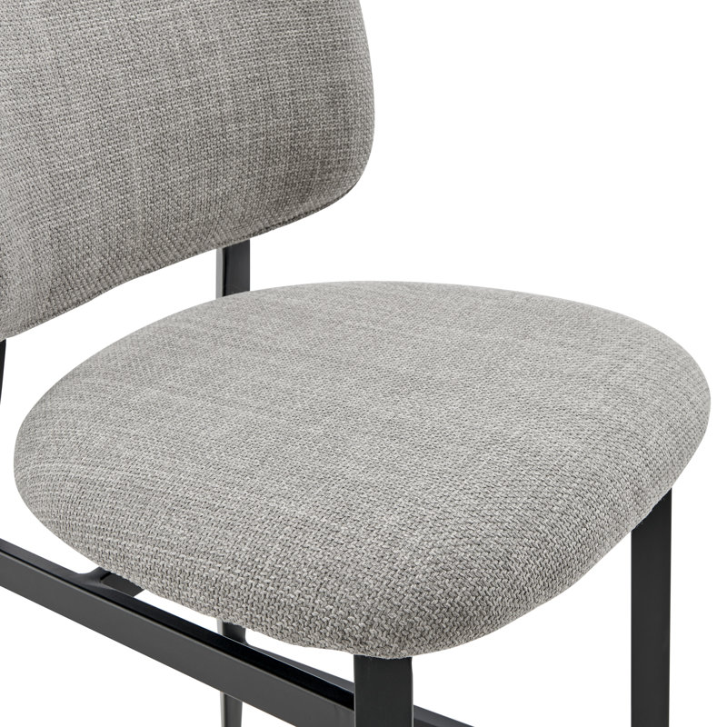 Tabouret de comptoir rembourré Inola, Gris