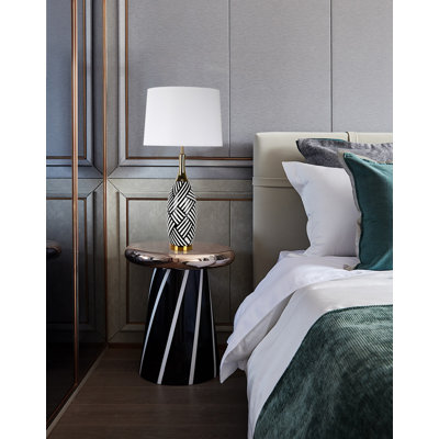 Verona 31.89" Black/White Table Lamp