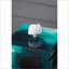 Boîte de rangement pour bijoux, boîte décorative empilable avec couvercle Bethany Aqua 6 x 6 x 5 pouces | Coloré | Panneau de fibres à densité moyenne + verre