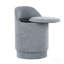 Tabouret de coiffeuse 18 po rembourré en tissu bleu clair-129381078