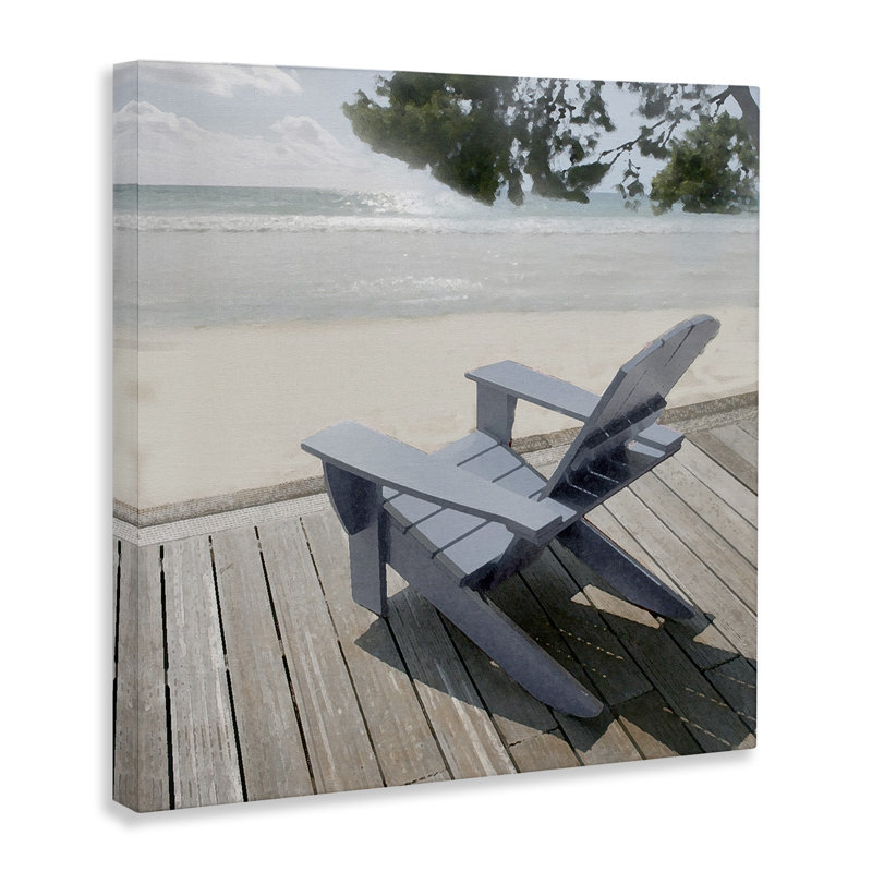 «Greek Chair Beach Landscape» par Noah Bay, H 30 po x l 30 po