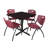 Cain Square X-Base Breakroom Table & 4 M Stack Chairs-32520596-32520601-32520604