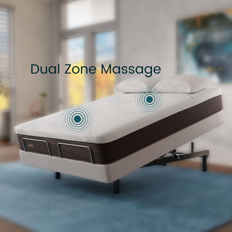 Split California King Adjustable Bed with Massage and Slats