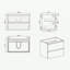 Meuble-lavabo mural 30 po avec lavabo, grand meuble-lavabo flottant mural pour salle de bain moderne, lavabo une pièce sans drain, pré-assemblé-107238821-107238824
