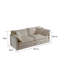 Ensemble de canapés-lits en chenille beige-1744309355