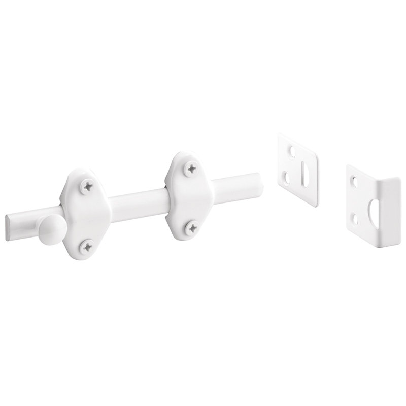 Boulon de surface Prime-Line, 4 po de long, finition blanche (paquet simple)