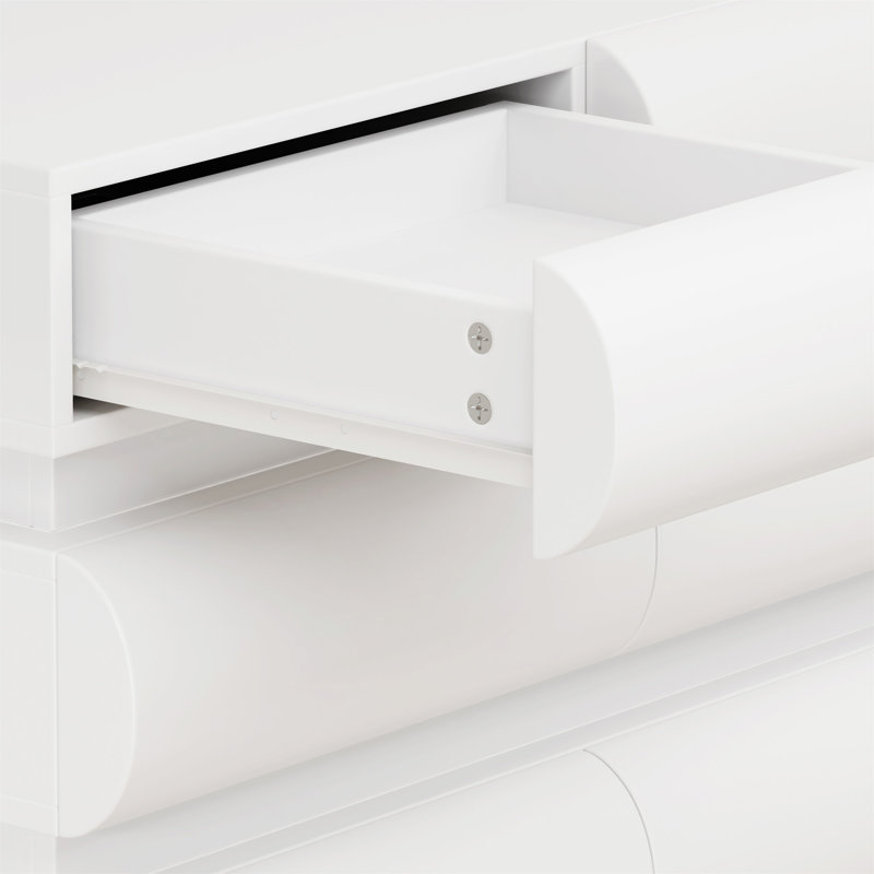 Commode 8 tiroirs pour chambre à coucher, Blanc