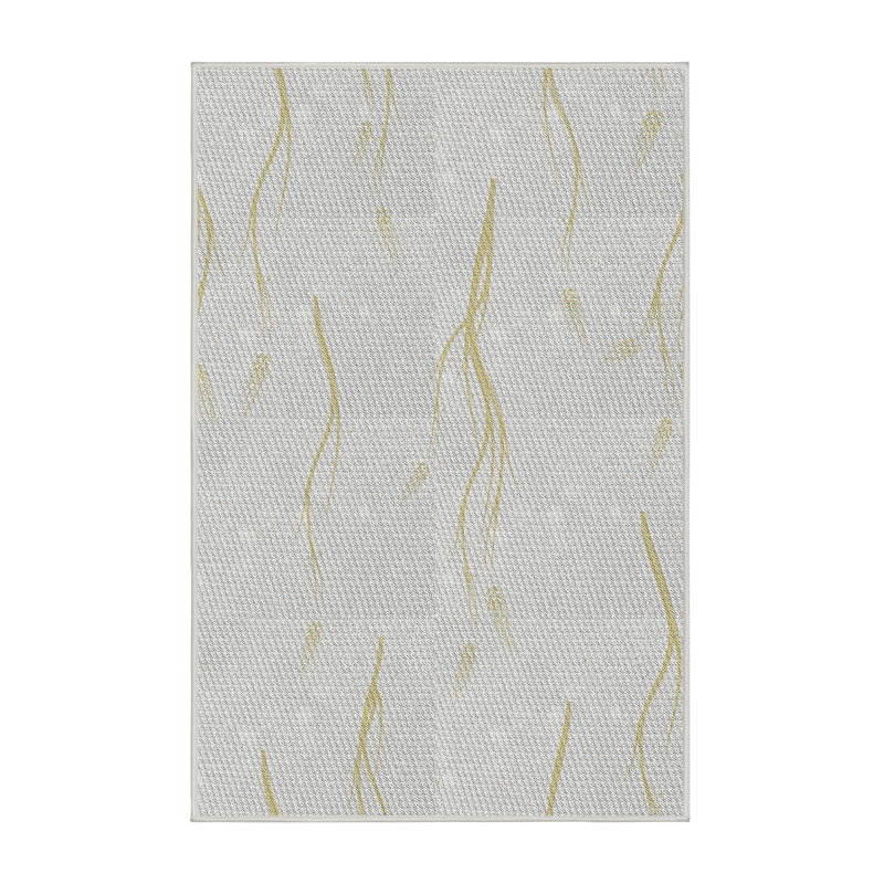 Tapis blanc cassé tissé à la machine, Rectangle 5 pi x 7 pi