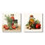 Ensemble de salon mural rouge et vert avec herbes parfumées I - Spices Wall Art-1197526019-1197526031