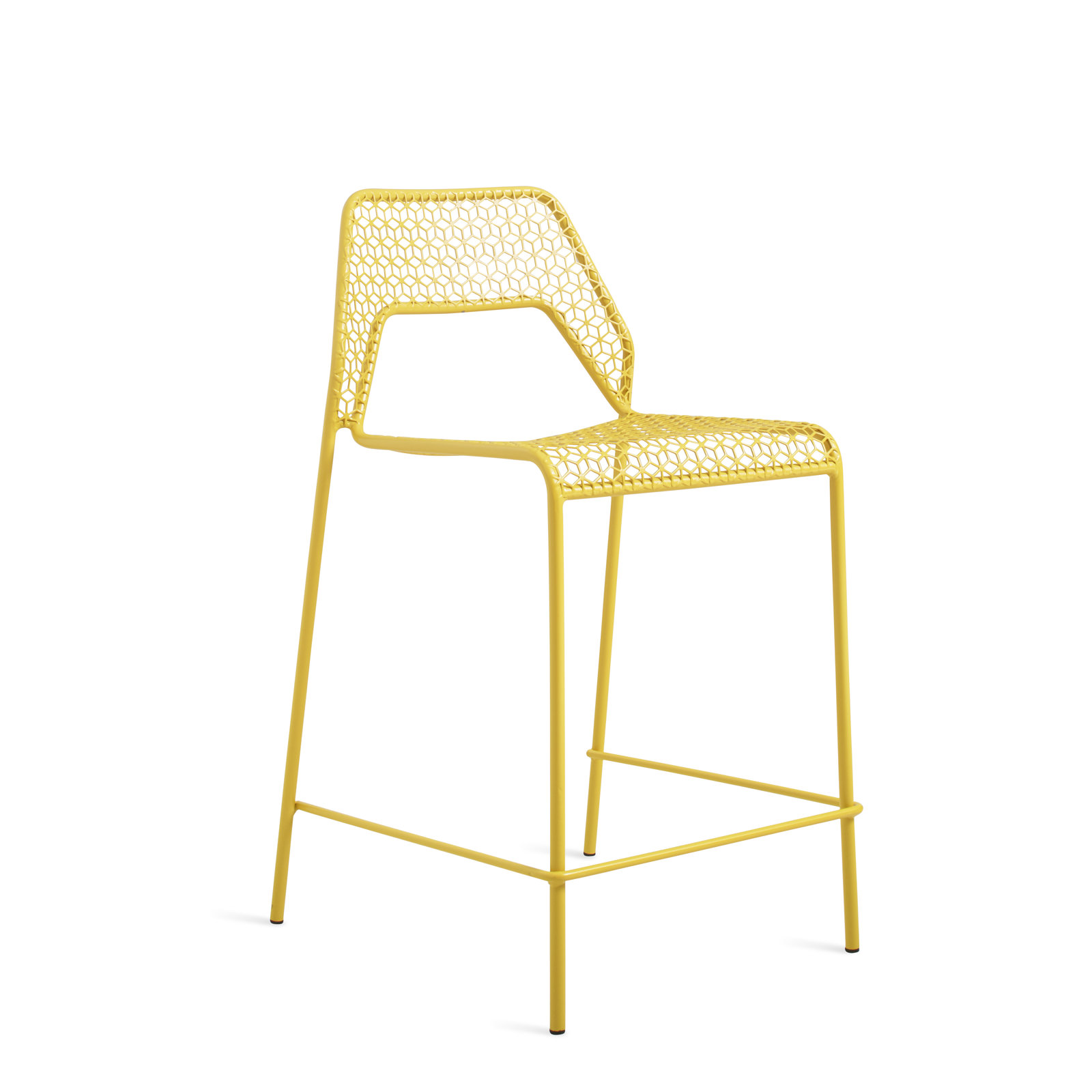 Hot Mesh Outdoor Bar Stool, Natural Yellow, Counter Stool (24.4" Seat Height)