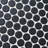 Hudson Penny Round Hudson Penny Round Matte Black 11-7/8" x 12-5/8" Porcelain Mosaic Floor and Wall Tile