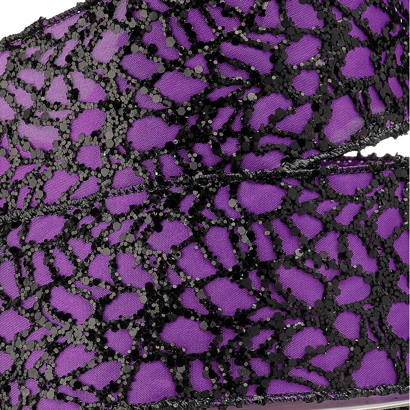 Ruban de toile 2,5 po X10Y, Mauve / Noir