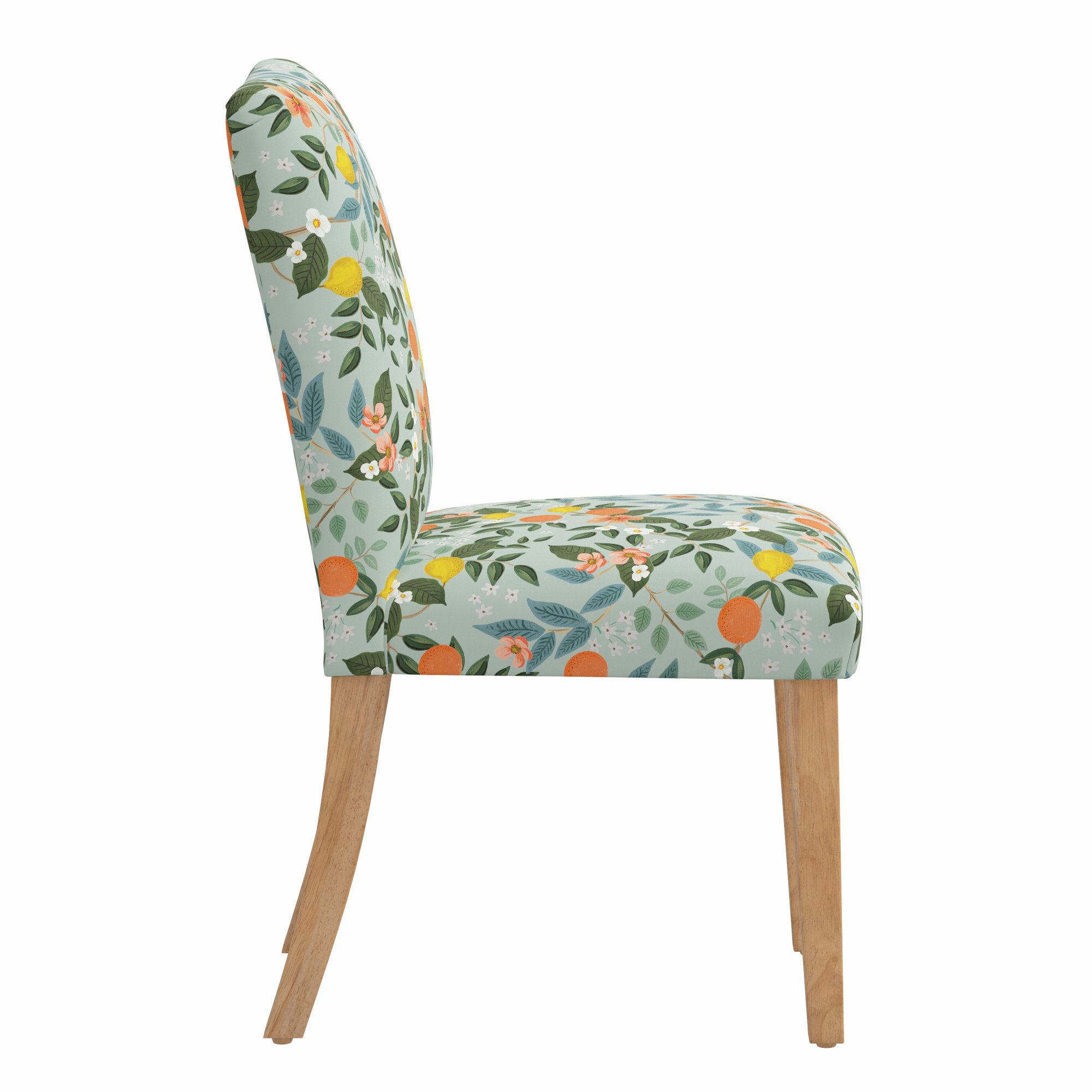 Rifle Paper Co. x Cloth & Company Lorraine Dining Chair, Rpc Citrus Grove Mint Linen