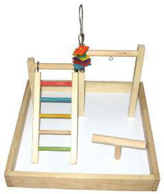 Chelby 12'' Wood Bird Play Gym for Table Top