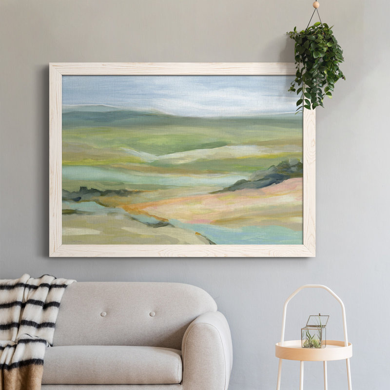 River Valley - Peinture sur toile encadrée, H 37,5 po x l 27,5 po x P 1,5 po, Blanc