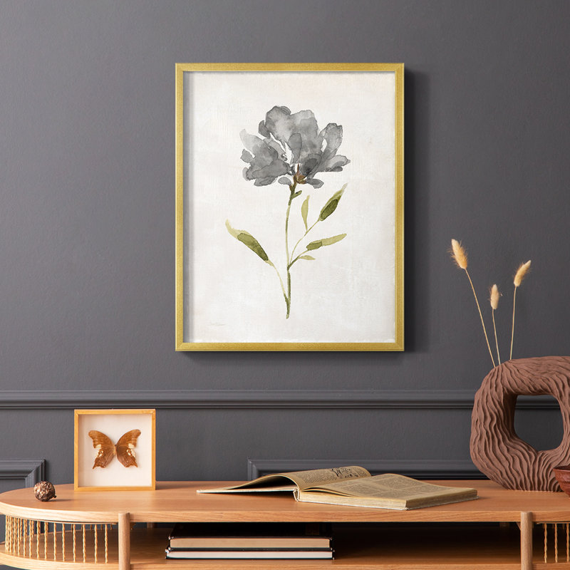 «Botanical Beauty II», reproduction encadrée - bois massif, H 14 po x l 11 po, Or