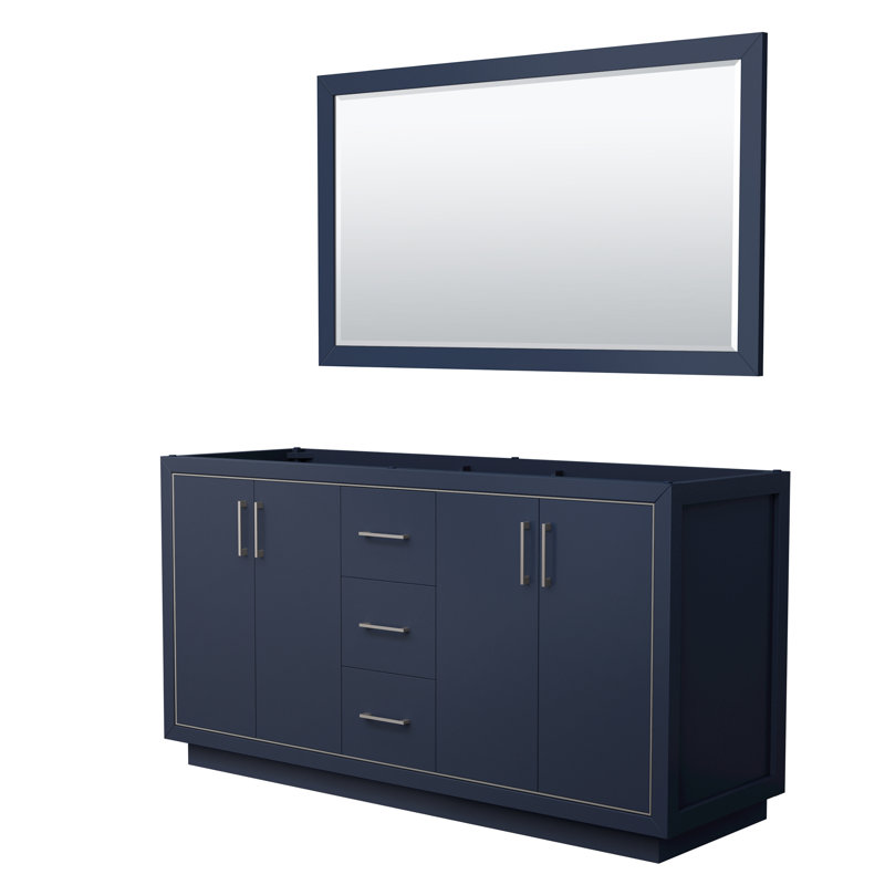 Icon 59.25" Single Bathroom Vanity Base Only, Dark Blue