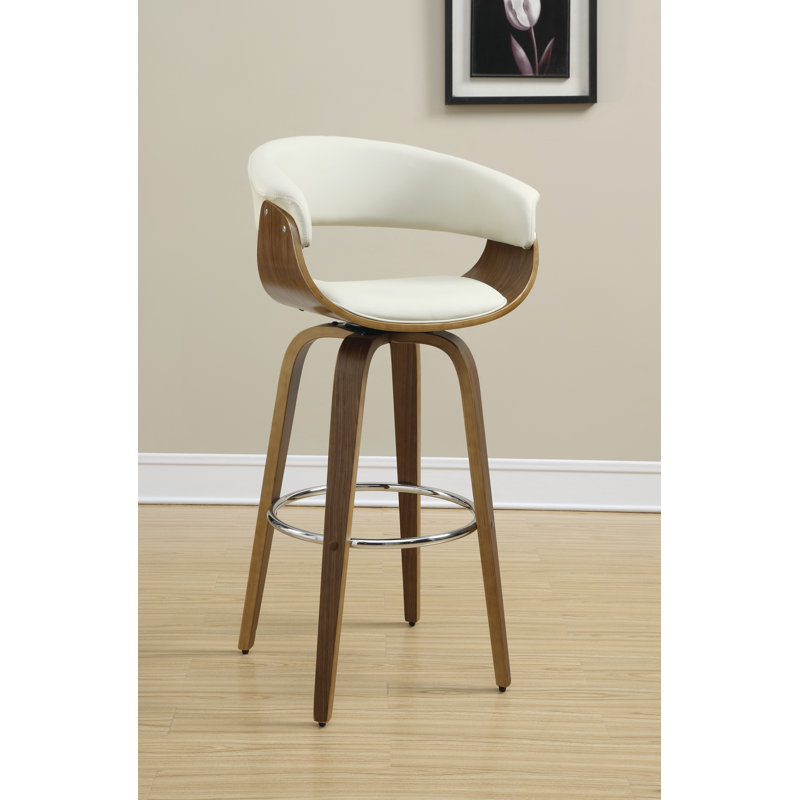 Tabouret de bar pivotant 29,5 po Oona, Écru