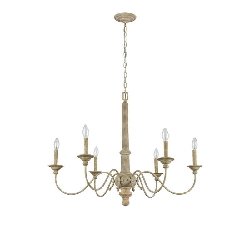 Lustre en bois 6 lumières