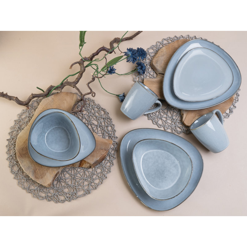 Cloudy 10 Piece Stoneware Dinnerware Set - Service for 2