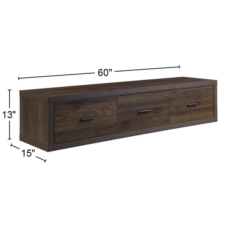 Harel 62'' Walnut Finish Media Console with Storage Cabinet