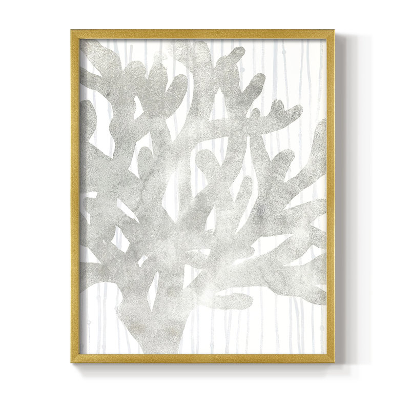 «Quiet Coral I», H 21 po x l 17 po, Doré