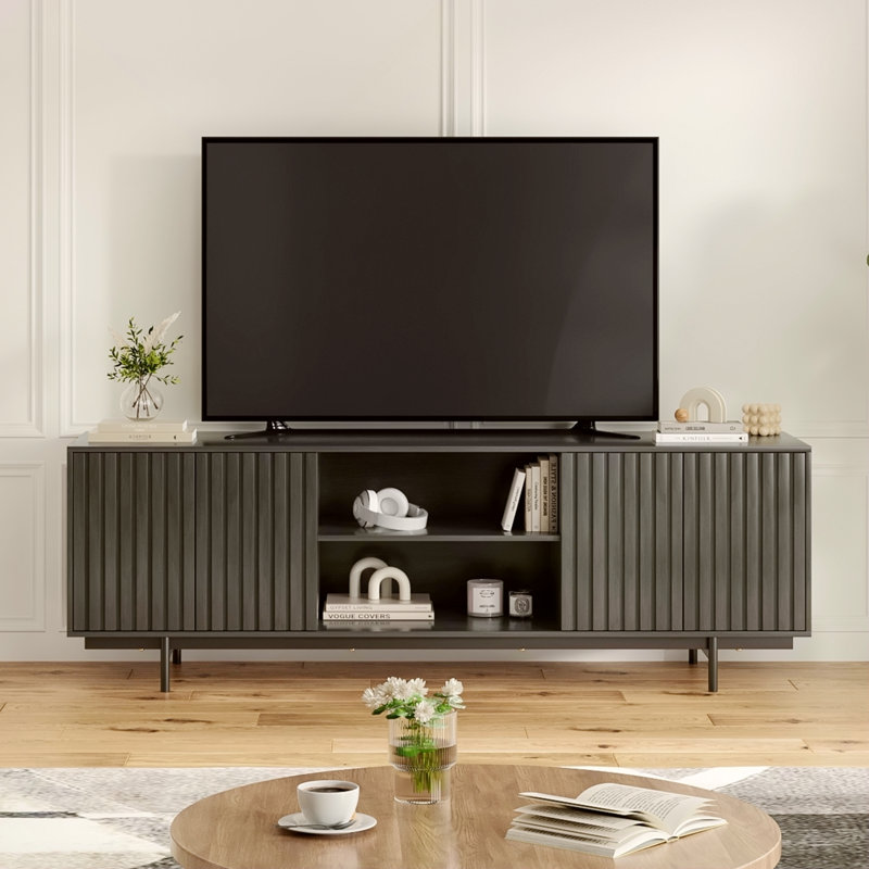 Meuble télé Mid Century, Noir