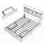 Base de lit plateforme très grande taille avec tête de lit avec rangement, port USB intégré et 2 tiroirs de rangement sous le lit