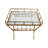 Quinlynn Metal and Glass Two-Tier Bar Cart with Decorative Frame for Stylish Serving and Storage