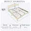 Lit plateforme tapissier avec tête de lit ajustable, rembourré en tissu de lin, lit plateforme de style simple et moderne sans sommier, assemblage facile-1066158107