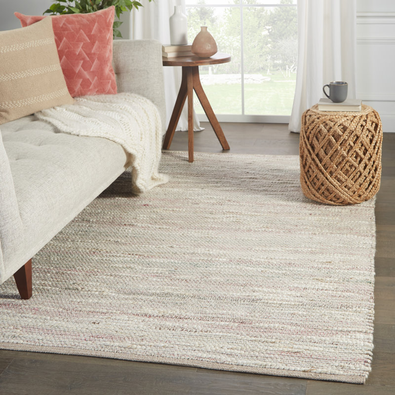 Tapis rose tissé à la main Anetta, Rectangle de 5 pi x 8 pi