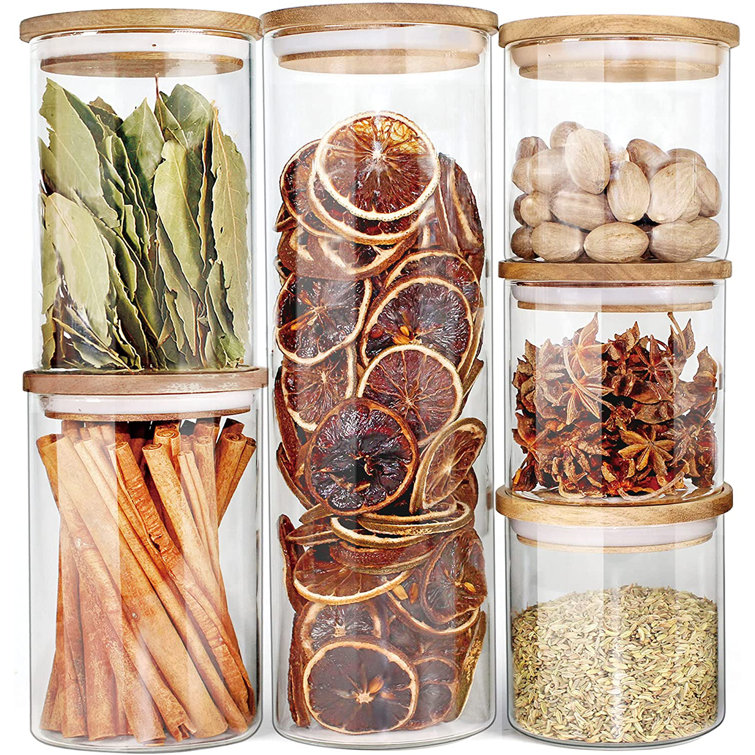 https://assets.wfcdn.com/im/11790745/resize-h755-w755%5Ecompr-r85/2317/231752695/Brytne+Glass+Jars+With+Wood+Lids%2C+Airtight+Glass+Canisters+Sets%2C+Glass+Storage+Containers%2C+6+Sets%2C+Food+Storage+Containers%2C+Glass+Storage+Jars+With+Lids%2C+Glass+Canisters%2C+Panry+Container+Glass.jpg