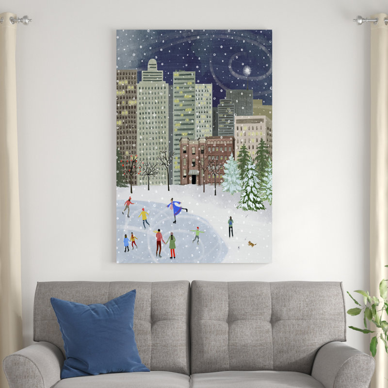 Noël dans la ville II, H 48 po x l 32 po