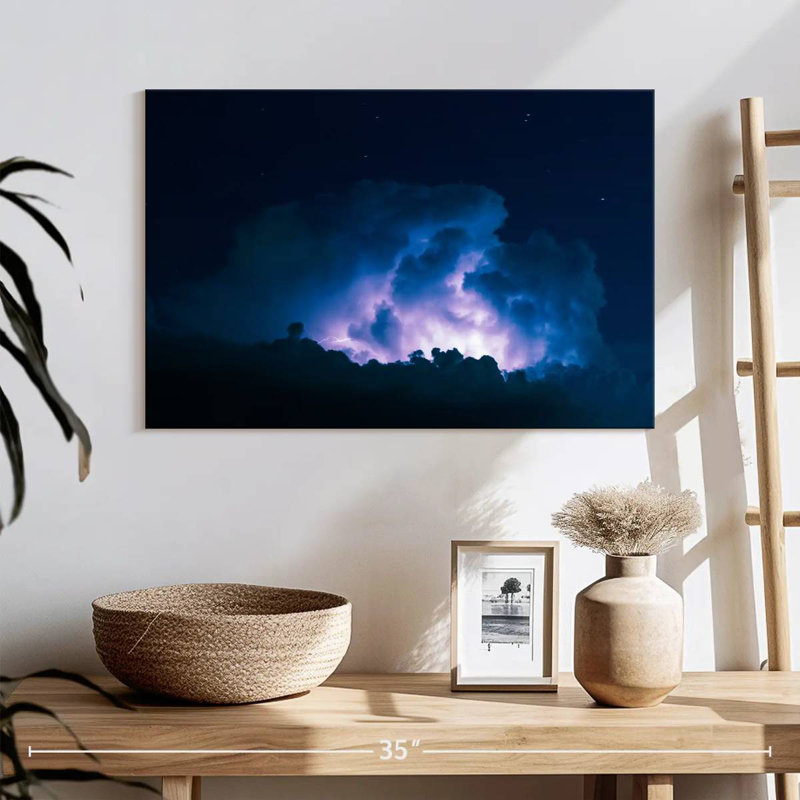 Alvord Lightening At Night, 16" H x 24" W