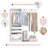 Ronnette 20"-60" Closet System with Three Wooden Drawers-2090227778