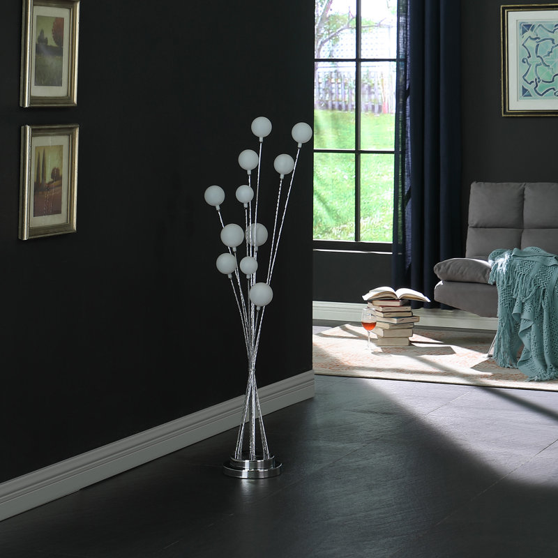 46" Multi Light LED Novelty Floor Lamp, Chrome