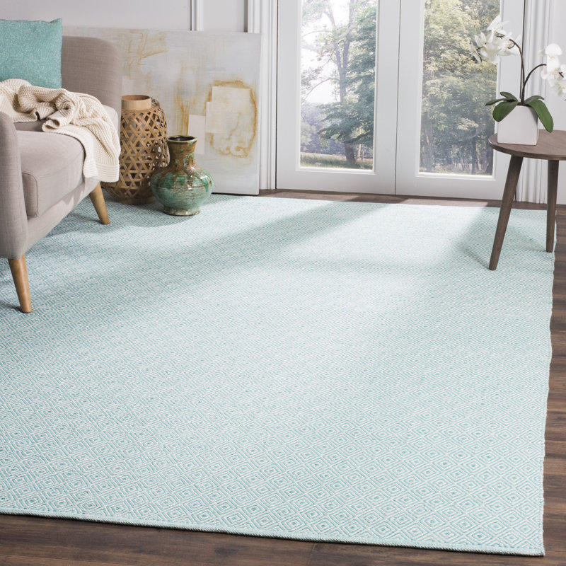 Dryden Hand Woven Cotton Geometric Rug, Rectangle 4' x 6'