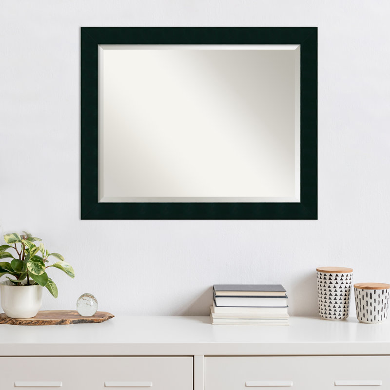Jayden Wood Flat Wall Mirror, 26.13" H x 32.13" W