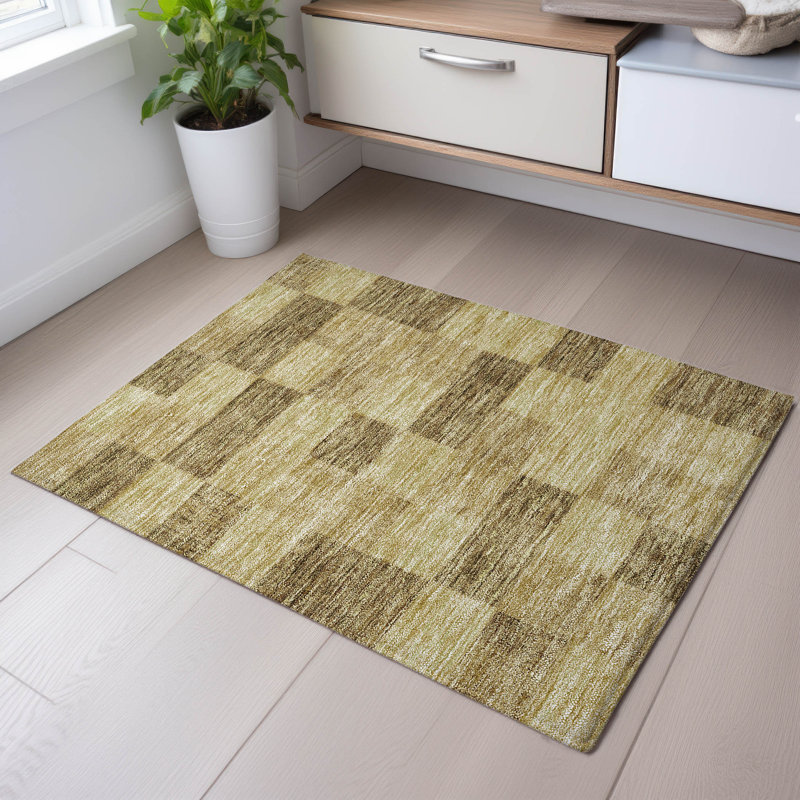 Premium Machine Washable Alves AMF1139 Geometric Rug, Rectangle 1'8" x 2'6"