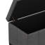 Repose-pieds de rangement rectangulaire en tissu d'aspect lin avec dessus relevable Dover-977971468