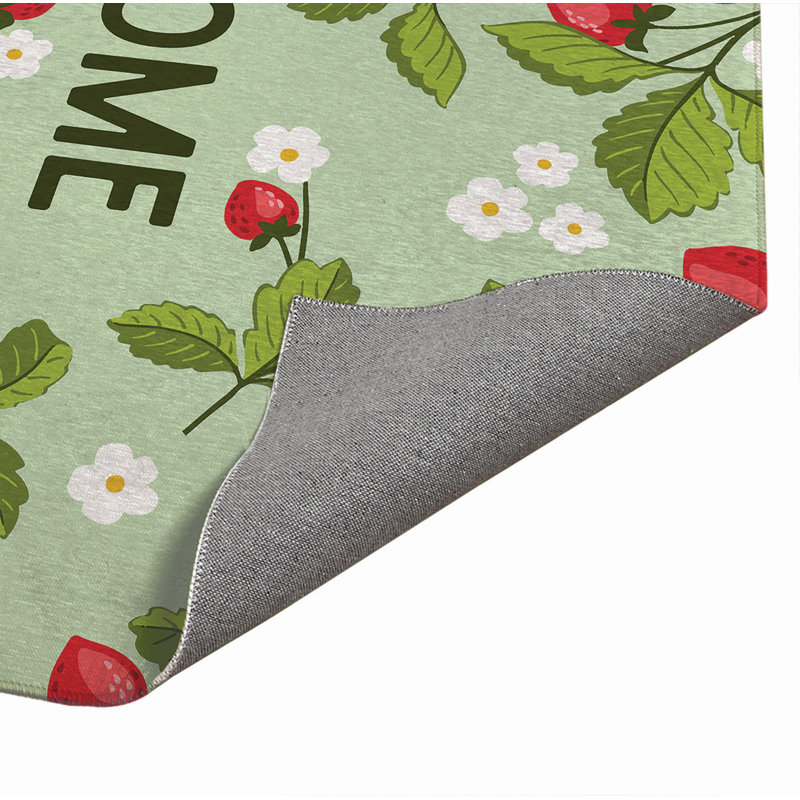Paillasson Strawberries, Menthe, L 24 po x L 36 po