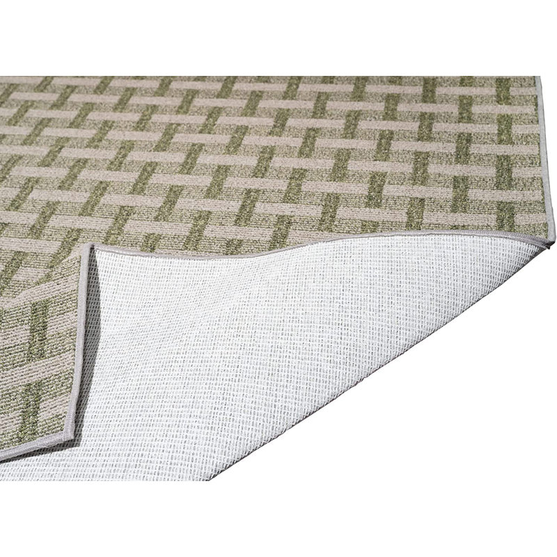 Tapis intérieur / extérieur en polyester touffeté à la machine Latieka, Rectangle 2 pi x 4 pi