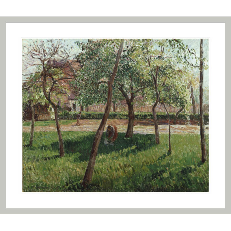 «The Enclosure at Eragny» par Camille Pissarro, impression giclée sur cadre, 33.5" H x 39.14" W