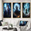 «Powerful Wizard», 3 pièces sur toile-1245778664-1245778671