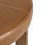 Grand pouf rond, base en bois et cuir PU, table basse moderne pour la maison-613328719