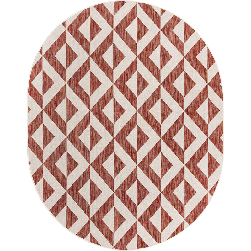 Tapis rouge d'extérieur, Ovale 7 pi 10 po x 10 pi