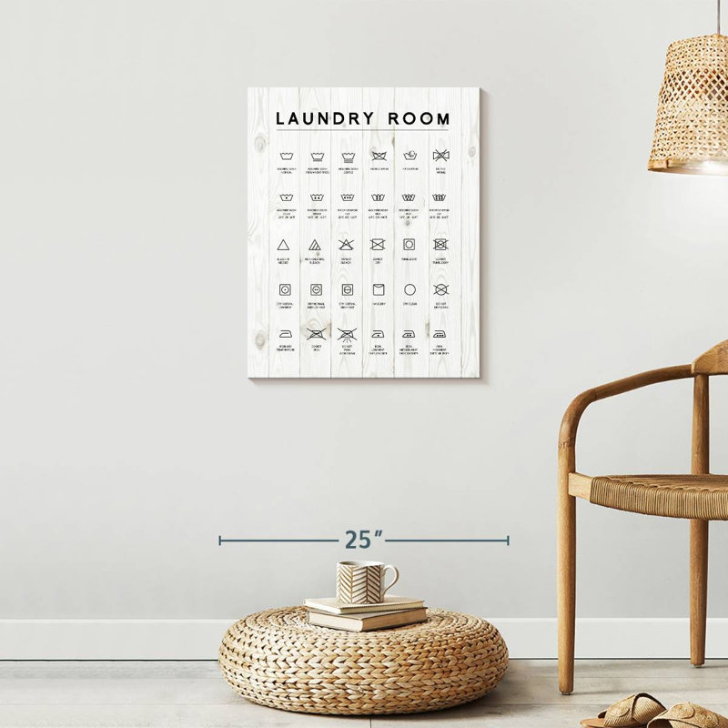 " Laundry Room Guidelines " by HomeyNotes Studio, 25" H x 20" W x 1.25" D