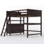 Lit mezzanine avec tablettes et bureau-1483577252