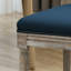 De 2 chaises de salle à manger avec effet de bois patiné et siège en tissu - Finition semblable au bois-115172281